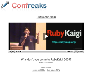 Why don't you come to RubyKaigi2009? Why don't you come to RubyKaigi2009?